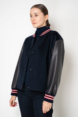 Rag & Bone Scarlet Varsity Jacket in Navy