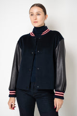 Rag & Bone Scarlet Varsity Jacket in Navy