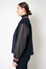 Rag & Bone Scarlet Varsity Jacket in Navy