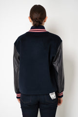 Rag & Bone Scarlet Varsity Jacket in Navy