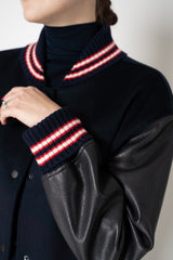 Rag & Bone Scarlet Varsity Jacket in Navy
