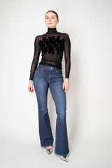 Rag & Bone Miramar Ponte Flared Jeans in Dark Blue Wash