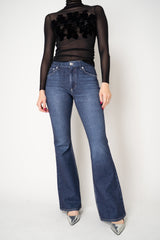 Rag & Bone Miramar Ponte Flared Jeans in Dark Blue Wash