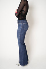 Rag & Bone Miramar Ponte Flared Jeans in Dark Blue Wash