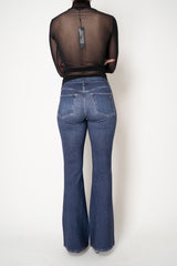 Rag & Bone Miramar Ponte Flared Jeans in Dark Blue Wash