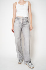 Rag & Bone Miramar Terry Drawstring Wide Leg Jeans in Icy Grey