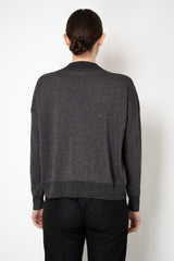 D. Exterior V-neck Knit Lurex Cardigan in Antracite Lurex