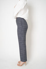Fabiana Filippi Mid-Rise Slim Fit Mouline Trousers in Grey
