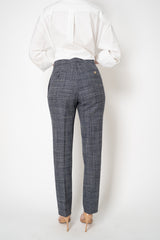 Fabiana Filippi Mid-Rise Slim Fit Mouline Trousers in Grey
