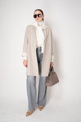 Fabiana Filippi Wool Cashmere Knit Shoulder Shrug with Faux Sleeve in Ivory
