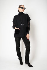 Manzoni 24 Slim Fit Suede Pants in Black