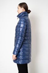 Herno Ultralight Technology Goose Down Padded Coat in Cobalt Blue