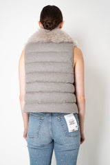 Manzoni 24 Fluffy Brushed Cashmere Vest in Taupe