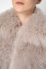 Manzoni 24 Fluffy Brushed Cashmere Vest in Taupe