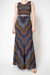 Missoni A-line Maxi Skirt in Lurex Multicolour Swirl Motif