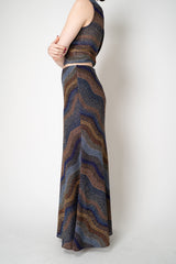 Missoni A-line Maxi Skirt in Lurex Multicolour Swirl Motif