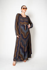Missoni Long  Duster Cardigan in Autumnal Lurex Chevron Motif