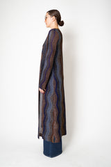 Missoni Long  Duster Cardigan in Autumnal Lurex Chevron Motif