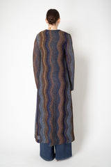 Missoni Long  Duster Cardigan in Autumnal Lurex Chevron Motif