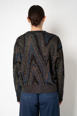 Missoni Cropped V-neck Cardigan in Autumnal Lurex Chevron