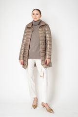 Herno Ultralight Technology Goose Down Padded Coat in Gold