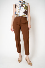 Dorothee Schumacher Cigarette Pants in Punto Milano in Terracotta