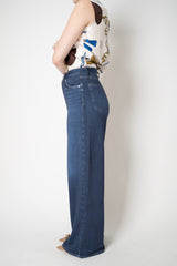 Rag & Bone Miramar Sofie Wide-Leg High Rise Pants in Dark Blue Wash