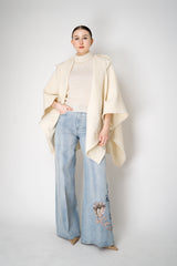 D. Exterior Wool Alpaca Soft Sleeveless Turtleneck Pullover Top in White Vancouver. Shop Online or in Store.