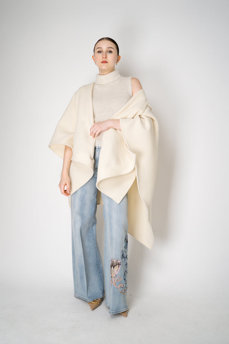D. Exterior Wool Alpaca Soft Sleeveless Turtleneck Pullover Top in White Vancouver. Shop Online or in Store.