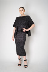 D. Exterior Lightweight Wool Alpaca Knit Sequined Poncho in Black Vancouver. Shop Online or in Store.