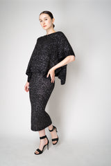 D. Exterior Lightweight Wool Alpaca Knit Sequined Poncho in Black Vancouver. Shop Online or in Store.