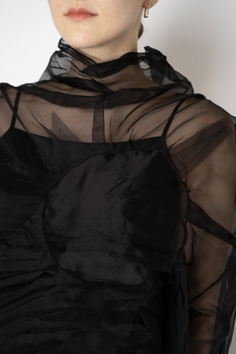 Annette Gortz Silk Organza Soleil Pullover in Black Vancouver. Shop Online or in Store.