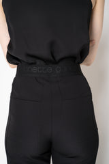 Annette Gortz Tapered Leg Scuba Trousers in Black Vancouver. Shop Online or in Store.