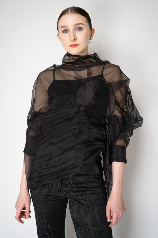 Annette Gortz Silk Organza Soleil Pullover in Black Vancouver. Shop Online or in Store.