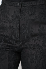 Annette Gortz Stretch Brocade Slim Fit Trousers in Black Vancouver. Shop Online or in Store.