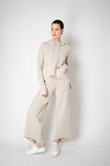 Annette Gortz Wide Leg Knit Pants with 3D Pockets in Beige Vancouver. Shop Online or in Store.