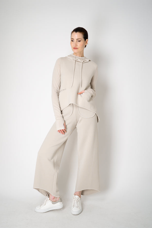 Annette Gortz Wide Leg Knit Pants with 3D Pockets in Beige Vancouver. Shop Online or in Store.