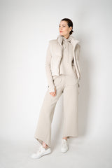 Annette Gortz Wide Leg Knit Pants with 3D Pockets in Beige Vancouver. Shop Online or in Store.