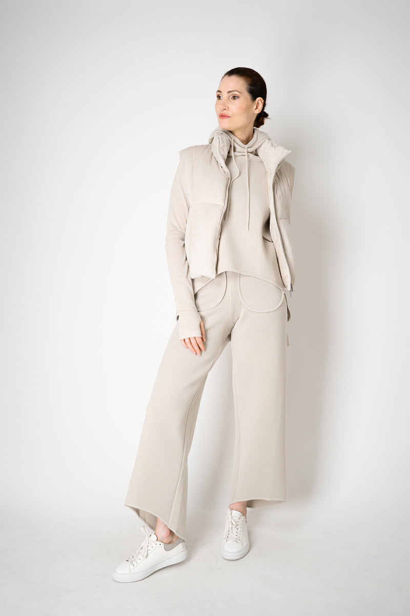 Annette Gortz Wide Leg Knit Pants with 3D Pockets in Beige Vancouver. Shop Online or in Store.