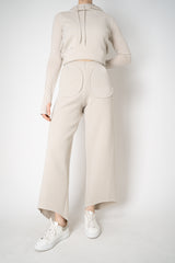 Annette Gortz Wide Leg Knit Pants with 3D Pockets in Beige Vancouver. Shop Online or in Store.