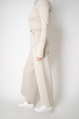 Annette Gortz Wide Leg Knit Pants with 3D Pockets in Beige Vancouver. Shop Online or in Store.