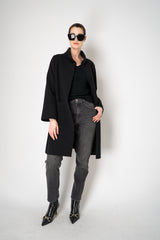 D. Exterior Virgin Wool Knit Ribbed V-neck Pullover in Black Vancouver. Shop Online or in Store.