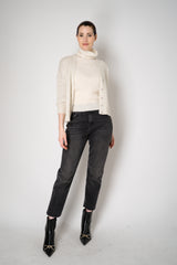 D. Exterior Wool Alpaca Soft Sleeveless Turtleneck Pullover Top in White Vancouver. Shop Online or in Store.