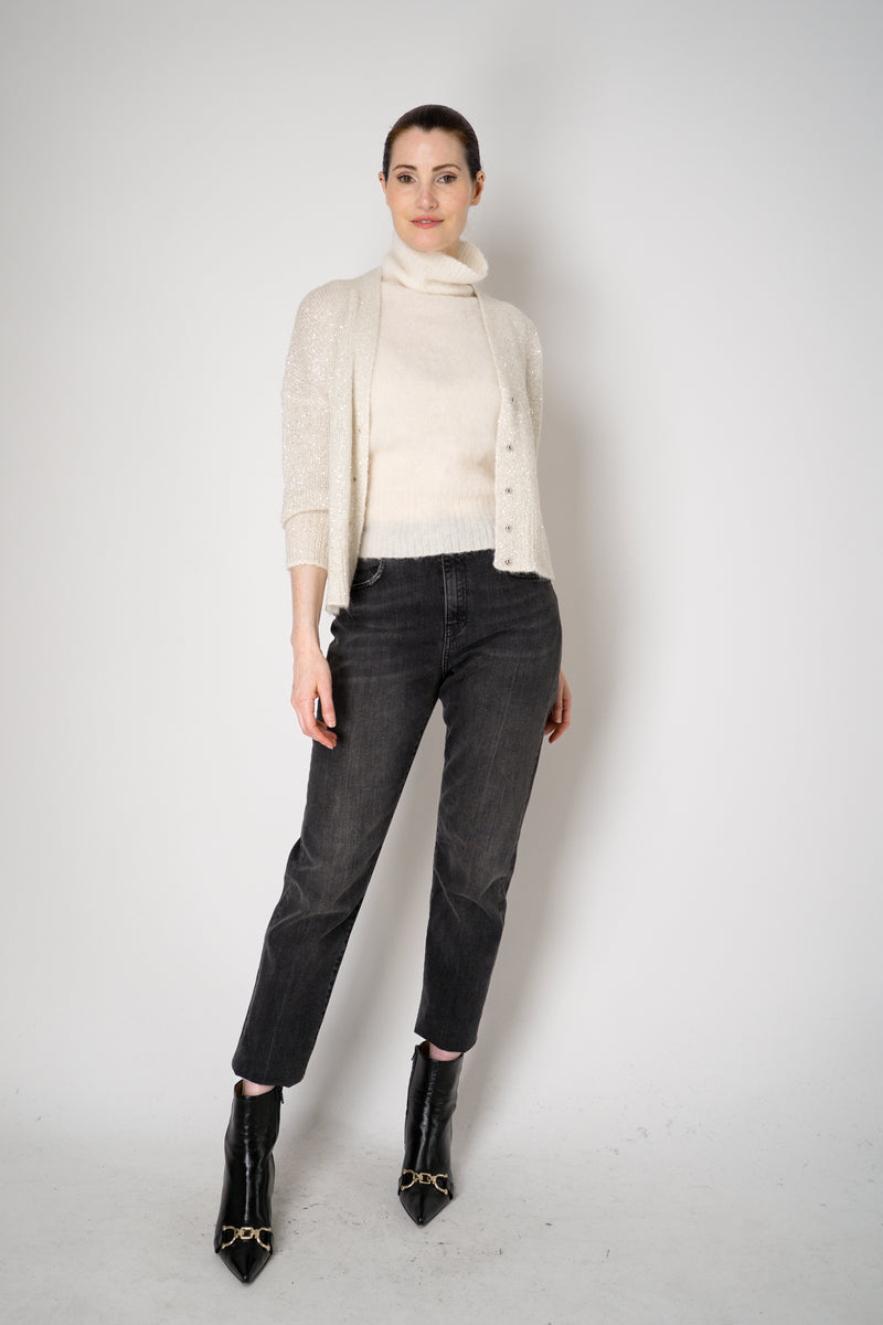 D. Exterior Wool Alpaca Soft Sleeveless Turtleneck Pullover Top in White Vancouver. Shop Online or in Store.