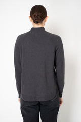 Rocco Ragni Wool Cashmere Knit Turtleneck Pullover with Brilliant Beading Detail in Charcoal