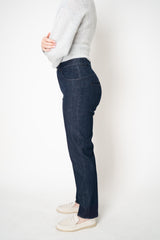Lorena Antoniazzi High Waisted Mom Jeans in Dark Blue Wash