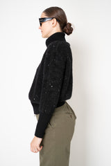 Lorena Antoniazzi Wool Mohair Sequin Bouclé Cropped Cardigan
