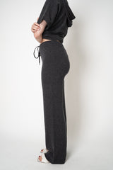 Peserico Wool Cashmere Pull-On Style Knit Trousers in Grey