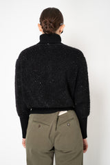 Lorena Antoniazzi Wool Mohair Sequin Bouclé Cropped Cardigan