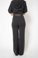 Peserico Wool Cashmere Pull-On Style Knit Trousers in Grey